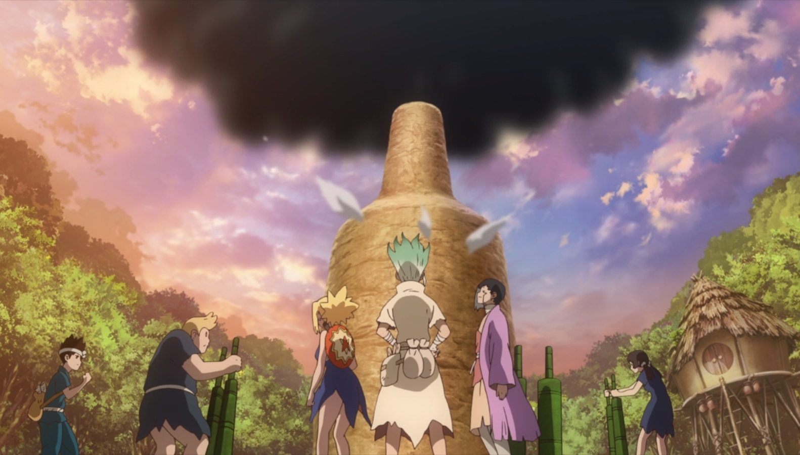 Dr. Stone Episode 9 - Let There Be Light - I drink and watch anime